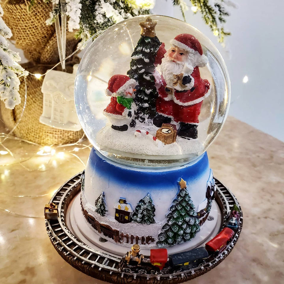 Globo de Neve Paisagem com Led 20CM