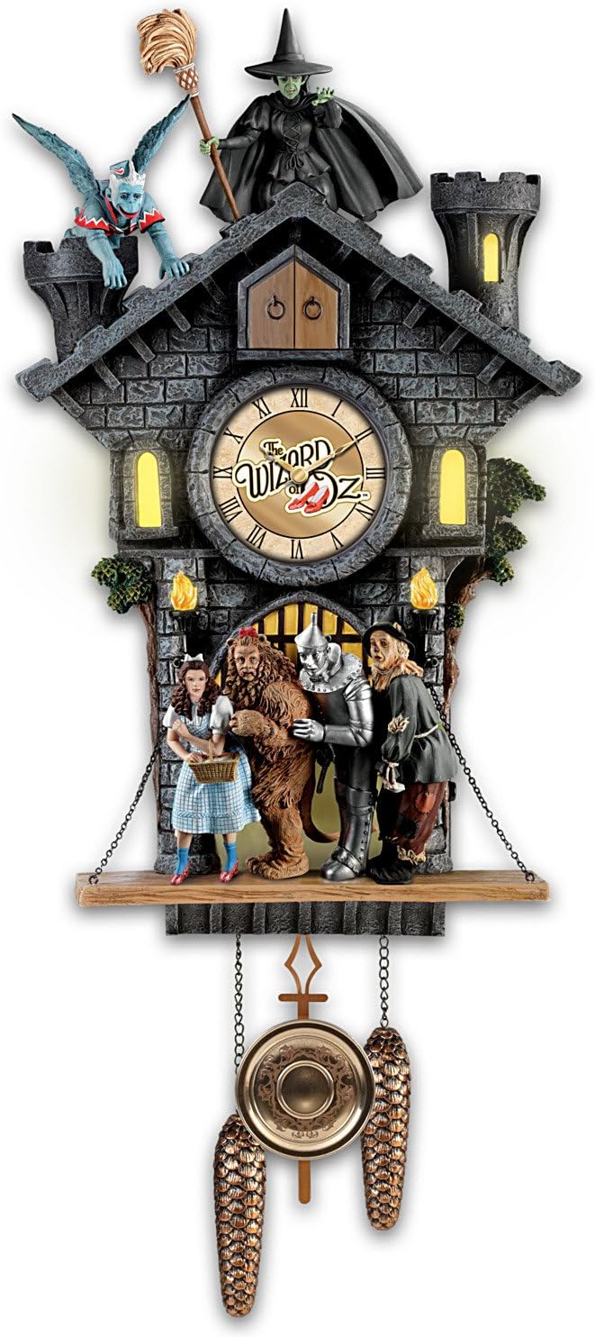 Relógio Cuco Edição Limitada Mágico de Oz – 60 cm de altura, musical e com iluminação especial.